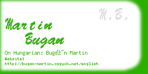 martin bugan business card